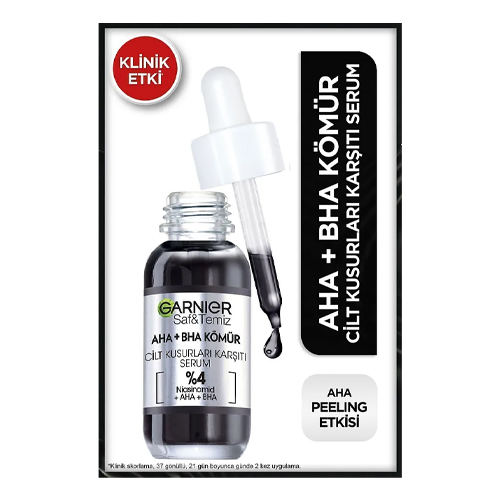 Garnier AHA + BHA Cilt Kusurları Karşıtı Serum – 4% Niasinamid & Peeling Etkili